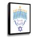 The Holiday Aisle® Oy to the World by Yass Naffas Designs - Print on Canvas in Blue | 14 H x 18 W x 2 D in | Wayfair