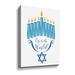 The Holiday Aisle® Oy to the World by Yass Naffas Designs - Print on Canvas in Blue | 8 H x 10 W x 2 D in | Wayfair