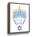 The Holiday Aisle® Oy to the World by Yass Naffas Designs - Print on Canvas in Blue | 18 H x 24 W x 2 D in | Wayfair