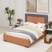 Latitude Run® Nishaad Full/Double Tufted Storage Platform Bed Upholstered/Velvet/ & Upholstered/ in Orange/Gray | Wayfair