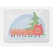 The Holiday Aisle® Pig Plush Bath Mat, Family Under a Christmas Tree, 30.2"x20", White Multicolor, Polyester | Wayfair