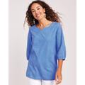 Blair Women's Novelty Eyelet Tunic - Blue - XL - Womens