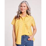 Blair Women's Fiesta Camp Shirt - Yellow - S - Misses