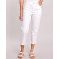 Blair Women's DenimEase™ Back Elastic Girlfriend Cropped Jeans - White - 8P - Petite