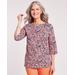 Blair Women's Essential Knit Elbow Length Sleeve Boatneck Top - Multi - 2XL - Womens