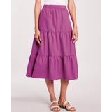 Blair Women's DenimLite Tiered Skirt - Purple - S - Misses