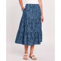 Blair Women's DenimLite Tiered Skirt - Multi - M - Misses