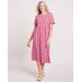 Blair Women's Essential Knit Scoopneck Dress with Pockets - Pink - M - Misses