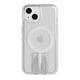 TECH21 Evo Crystal Kick iPhone 14 Case with MagSafe - Clear & White, White,Clear