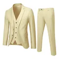 Abito da uomo Slim 3 pezzi completo Business Wedding Party giacca gilet e pantaloni