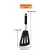 Silicone Slotted Turner Heat Resistant Non Stick for Kitchen Cooking Black