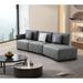 120" Real Leather Sofa Couch Modern Modular Sectional Couch 3-seating Button Tufted Couches for Living room, Apartment & Office
