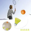 Tragbarer Badminton trainer Übungs trainings tool Federball Stretch Selbststudium profession eller