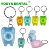 50 stücke 15m Zahnseide Zahnform Schlüssel bund Zahnseide Zahnstocher für Zahnfleisch Zähne
