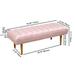 Velvet Upholstered Bench Channel Tufted bedroom