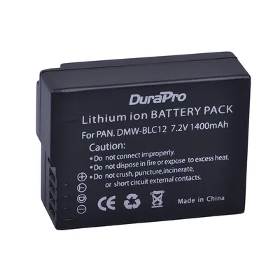 DuraPro 1400mAh DMW-BLC12 Bateria DMW-BLC12E BLC12 Batterie für Panasonic Lumix DMC-FZ200,FZ300,FZ1000,FZ2500, g5, G6,G7,GX8,G85