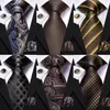 Hallo-Krawatte Paisley Braun Krawatte Für Männer Elegante Herren Krawatte Einstecktuch Manschettenknopf Bräutigam Hochzeit Zubehör Großhandel Neue Designer