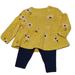 Carter s Girls Baby & Toddler 2-Piece Long Sleeve Top & Legging Outfit Set (Gold Floral/Navy 18M)