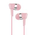 Biplut Wired Earphone High Fidelity 6D Surround Sound Effect Ergonomic 3.5mm Stereo Sports In-ear Earbud for Running (Pink)