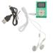 Clip Sports MP3 Player Micro Slot USB Port Portable Digital Media Player (Green)