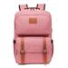 Travel Backpack Vintage Canvas Rucksack Convertible Duffel Bag Carry On Backpack Fit for 16 Inch Laptop Bag (Pink)