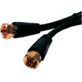 Trisonic RG-6U Coaxial Cable 25 ft Black Ideal for TV Antenna DVR VCR Satellite Cable Box Home Theater