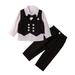 Shiningupup Baby Boy Clothes Toddler Boy Outfits 3Pc Gentleman Suit Bowtie Long Sleeve Shirt Vest Pants Set Baby Outfit 0 3 Months Boy Baby Boy 3 6 Months