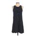 Madewell Casual Dress - Mini Crew Neck Sleeveless: Black Print Dresses - Women's Size Small