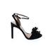 Banana Republic Heels: Black Solid Shoes - Women's Size 7 - Open Toe