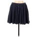 Thakoon X Barneys New York Silk Skirt: Blue Solid Bottoms - Women's Size 8