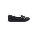 BOBS By Skechers Flats: Slip-on Wedge Casual Black Solid Shoes - Women's Size 5 1/2 - Round Toe