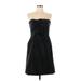J.Crew Casual Dress - Party Sweetheart Sleeveless: Black Print Dresses - Women's Size 10