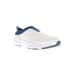 Women's Stability Slip-On Sneaker by Propet in White Navy (Size 9 1/2 2E)