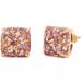 Kate Spade Jewelry | Kate Spade Rose Gold Glitter Crystal Square Stud Earrings / Nwt | Color: Gold/Pink | Size: Os