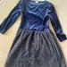 J. Crew Dresses | Jcrew Girls Navy Velvet Glittery Skirt Party Dress. | Color: Blue | Size: 7g