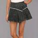 Free People Skirts | Free People Black Embroidered Striped Mini Skirt | Color: Black/White | Size: 6