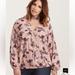 Torrid Tops | Chiffon Mock Neck Surplice Blouse | Color: Pink | Size: 4x