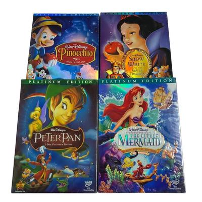 Disney Media | Disney Dvd Platinum Edition Dvd Set Of 4 Sealed Snow White Mermaid Pinocchio + | Color: Blue/Pink | Size: Os