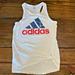 Adidas Shirts & Tops | Adidas Girl's White Red Blue Logo Tie Front Tank Top Girls Size M 10/12 | Color: Blue/White | Size: 10-12