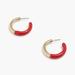 J. Crew Jewelry | J.Crew Enamel Dipped Hoop Earrings | Color: Gold/Pink | Size: Os