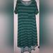 Lularoe Dresses | Lularoe Green Arrow Dress Carly Size X-Small | Color: Green/White | Size: Xs