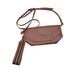 Anthropologie Bags | Anthropologie Clutch Purse New Without Tags Mauve Light Brown Stiped Strap | Color: Brown/Pink | Size: Os