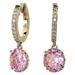 Kate Spade Jewelry | Kate Spade Pink/Gold That Sparkle Pave Huggie Hoop Earrings Nwt | Color: Pink | Size: Os