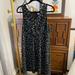 J. Crew Dresses | J. Crew Brush Stroke Dot Print Sleeveless V-Neck Dress | Color: Black/Blue | Size: 12