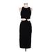 Old Navy Cocktail Dress - Sheath Crew Neck Sleeveless: Black Print Dresses - Women's Size Medium Petite