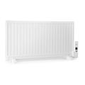 oneConcept Wallander - Oil Radiator, Oil Heating, Electric Heating, Thermostat Steplessly Regulated, Weekly Timer, LED Display, Ultra-Thin, Standing or Wall Mount, 1000 W Heater, White