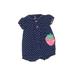 Carter's Short Sleeve Outfit: Blue Polka Dots Tops - Size 6 Month