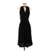 Brochu Walker Casual Dress - DropWaist Crew Neck Sleeveless: Black Solid Dresses - Women's Size X-Small