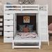 Harriet Bee Jaivian Twin Over Twin Bunk Bed w/ Drawers in White | 65 H x 75.4 W x 79.2 D in | Wayfair A7455BD4F034436CAFBED591E198069C