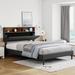 Ebern Designs Briasha Bookcase Platform Bed Upholstered/Linen in Gray | 44.7 H x 63 W x 84.6 D in | Wayfair 0DE77A6395724EC1B9C129102A137E67